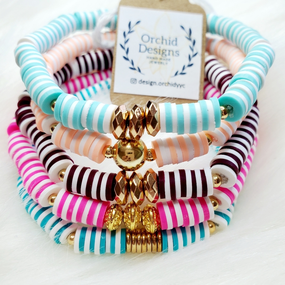 Heishi bracelets